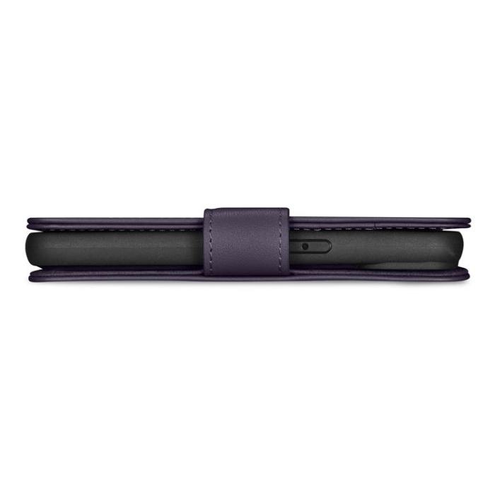 ICARER - iCarer iPhone 14 Pro Max Plånboksfodral 2in1 Anti-RFID Äkta Läder - Mörklila