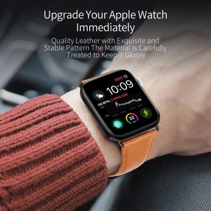 Dux Ducis - Dux Ducis Apple Watch 44/45/46/49mm Armband Äkta Läder