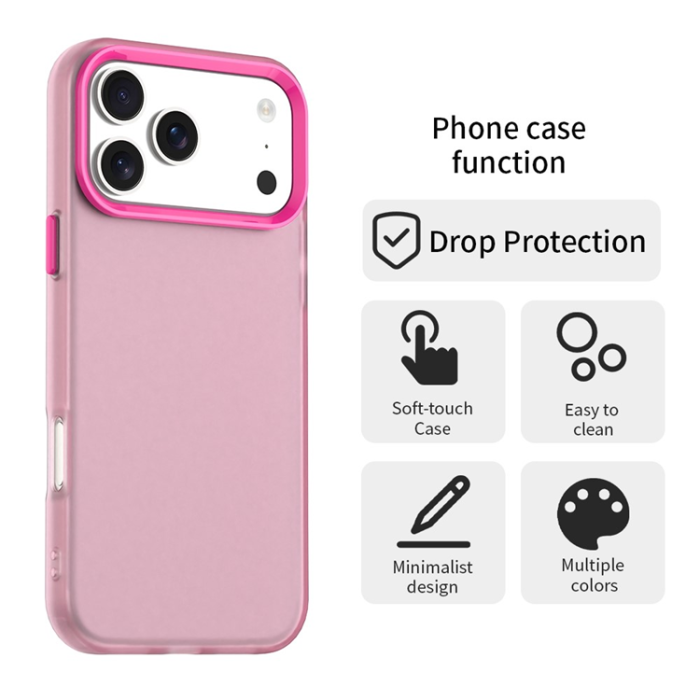 A-One Brand - iPhone 17 Pro Mobilskal Matte Anti-Drop - Röd