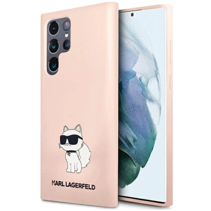 KARL LAGERFELD - Karl Lagerfeld Galaxy S24 Ultra Mobilskal Silikon Choupette - Rosa
