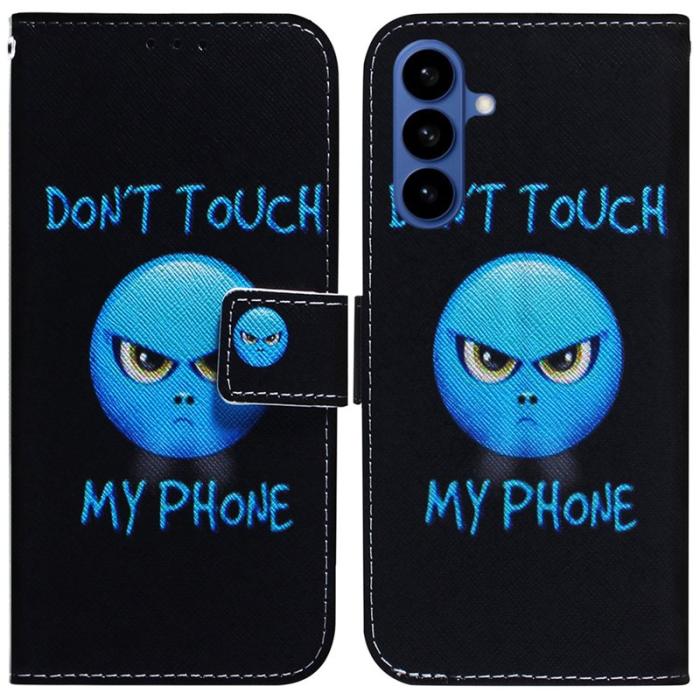 OEM - Samsung Galaxy S26 Plånboksfodral Mönstertryck Konstläder - Don't Touch My Phone
