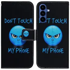 OEM - Samsung Galaxy S26 Pl&aring;nboksfodral M&ouml;nstertryck Konstl&auml;der - Don't Touch My Phone
