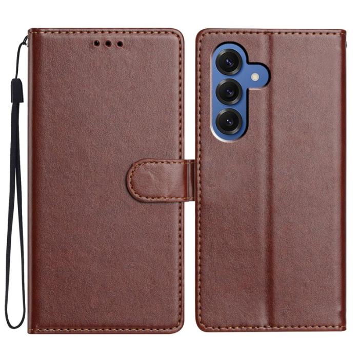 OEM - Samsung Galaxy S26 Plus Plånboksfodral Konstläder Ställfunktion - Brun