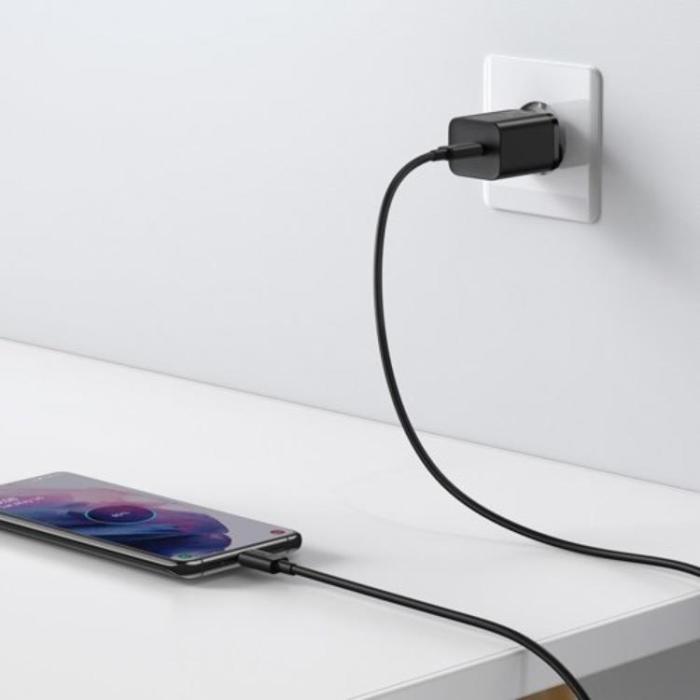 BASEUS - Baseus Super Väggladdare USB-C 25W - Svart
