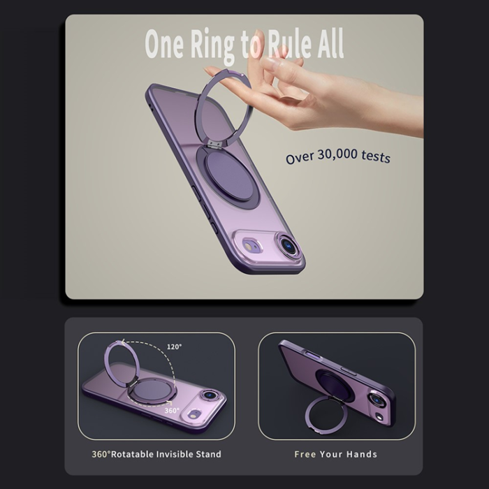 A-One Brand - iPhone 17 Air Mobilskal MagSafe TPU+PC Kickstand - Lila