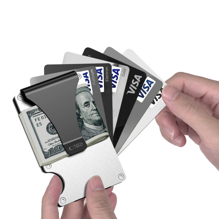 Tech-Protect - Tech-Protect Korthållare Thorn RFID - Steel Silver