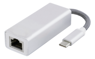 UTGATT4 - DELTACO USB-C nätverksadapter, Gigabit, RJ45 , silver