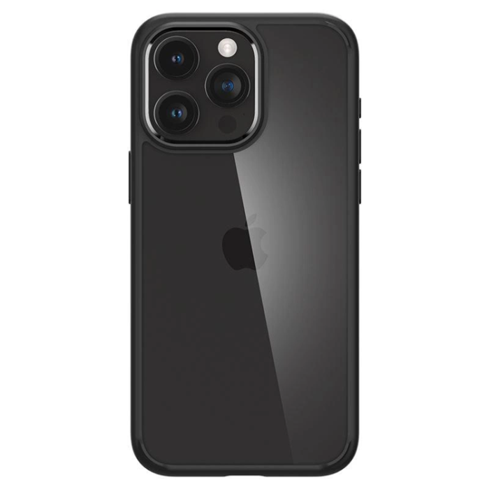 Spigen - Spigen iPhone 15 Pro Mobilskal Crystal Hybrid - Transparent/Svart