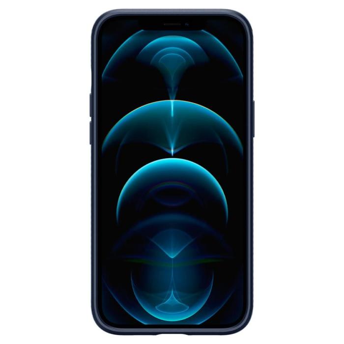 UTGATT5 - SPIGEN Liquid Air mobilskal iPhone 12 & 12 Pro Blå