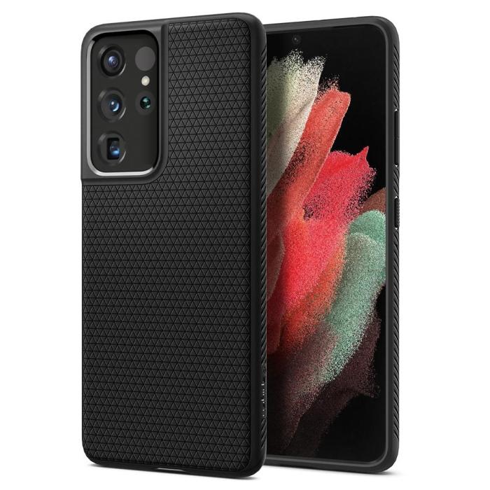 Spigen - SPIGEN Liquid Air Skal Galaxy S21 Ultra Matte Svart