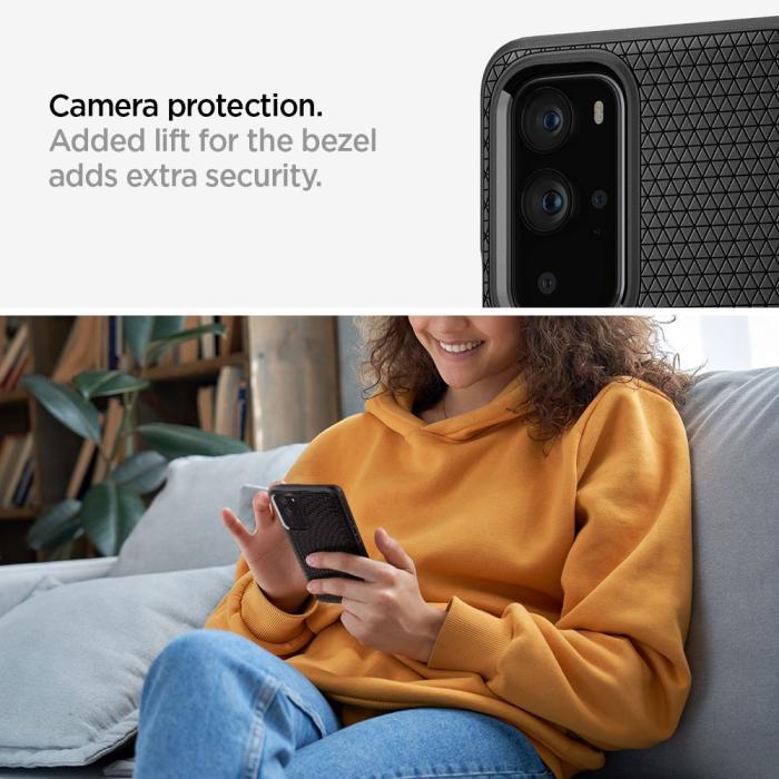 UTGATT1 - SPIGEN Liquid Air Skal OnePlus 9 Pro Matt Svart