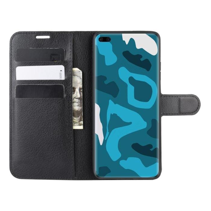 OEM - Litchi Plånboksfodral till Huawei P40 Pro - Svart