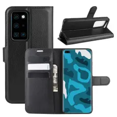 OEM - Litchi Plånboksfodral till Huawei P40 Pro - Svart