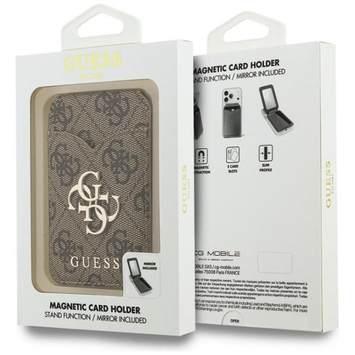 Guess - Guess MagSafe Korthållare Stativ med Spegel 4G - Brun