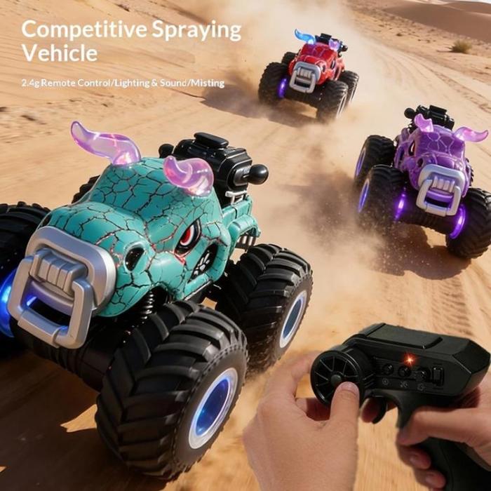 OEM - 2.4GHz Fjärrstyrd Bull Stuntbil Terrängfordon med Vattendimma YL-134 - Blå
