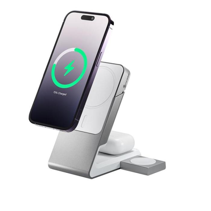 ALOGIC - ALOGIC 3-in-1 Trådlös Laddare Magsafe iPhone - Apple Watch - AirPods - Vit