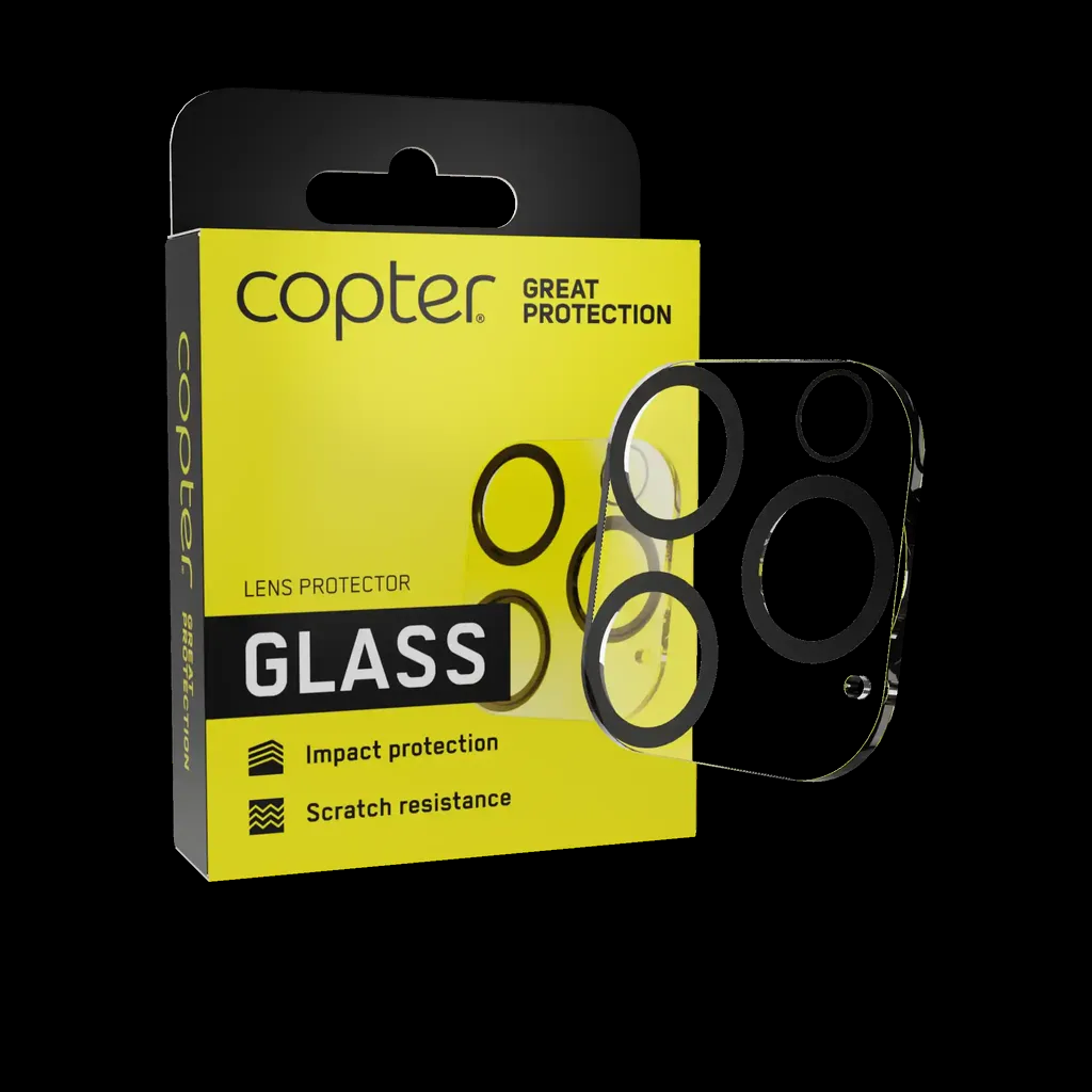 Copter iPhone 15 Pro Max/15 Pro Kameralinsskydd i Härdat glas | 5468 | AlltMobil