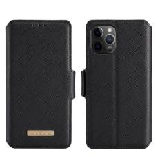 MUXMA - Muxma Saffiano Plånboksfodral till Apple iPhone 12 Mini - Svart