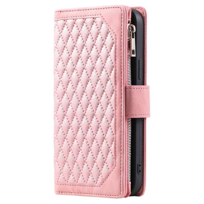 A-One Brand - iPhone 7/8/SE (2022/2020) Plånboksfodral Rhombus Grid - Rosa
