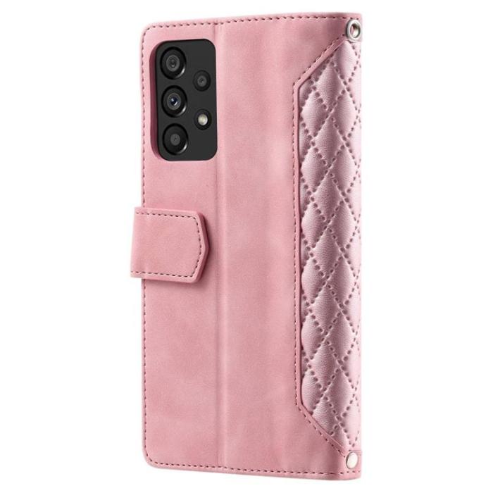 A-One Brand - Galaxy A33 5G Plånboksfodral Rhombus Grid - Rosa