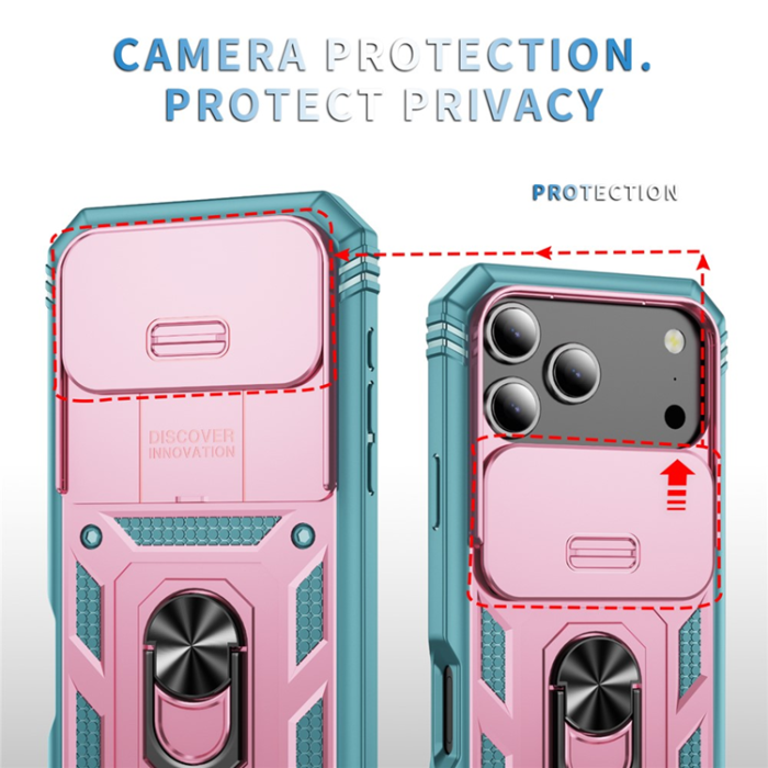 A-One Brand - iPhone 17 Pro Max Mobilskal Slide Camshield Kickstand