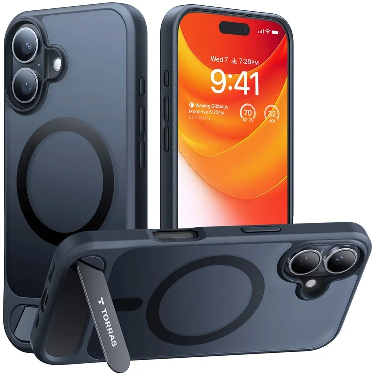 TORRAS Mobilskal till iPhone 16 Magsafe Kickstand - Svart | 2353 | AlltMobil
