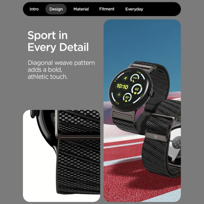 Spigen - Spigen Armband För Google Pixel Watch 41mm Fit X - Svart