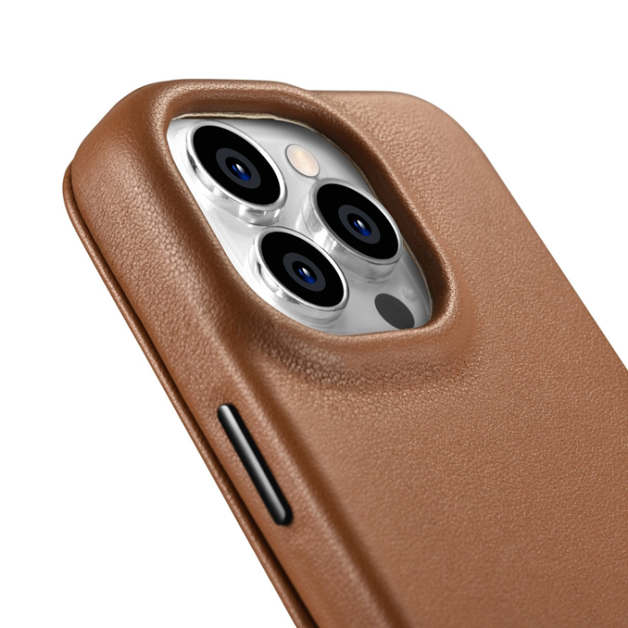 ICARER - iCarer iPhone 14 Pro Max Plånboksfodral MagSafe CE Äkta Läder