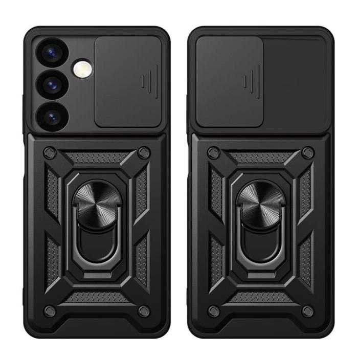 OEM - Galaxy S24 Mobilskal Hybrid Armor Camshield - Svart