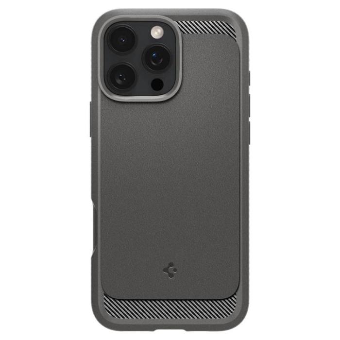 Spigen - Spigen iPhone 16 Pro Mobilskal Magsafe Rugged Armor - Grå