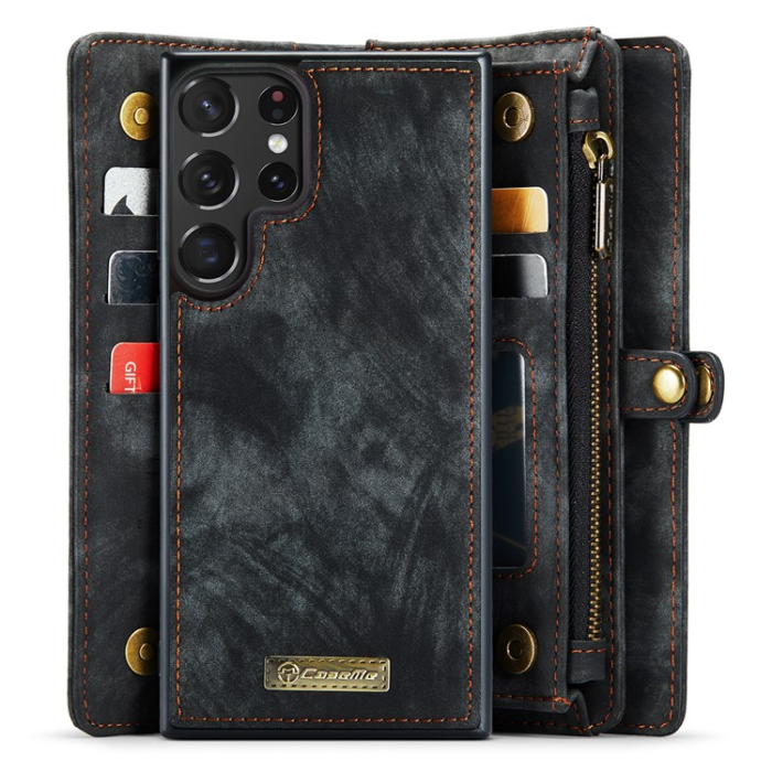 Caseme - Caseme Galaxy S23 Ultra Plånboksfodral Detachable - Svart