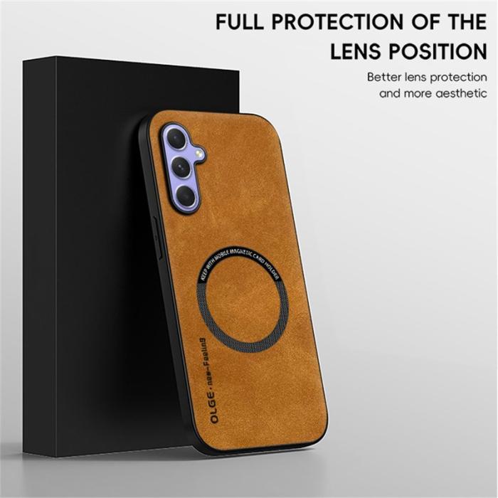 WANLONFENG - WANLONFENG Samsung Galaxy A55 5G Skal PU Läder YBP Serie - Svart