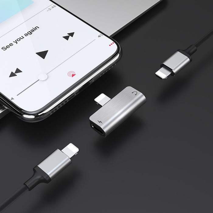 UTGATT1 - HOCO adapter audio 2in1 iPhone Lightning 8-pin