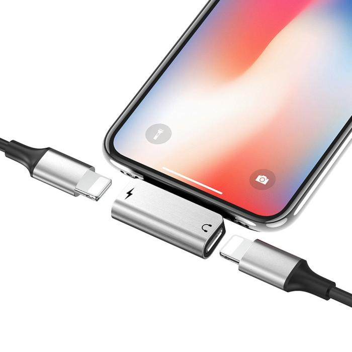UTGATT1 - HOCO adapter audio 2in1 iPhone Lightning 8-pin