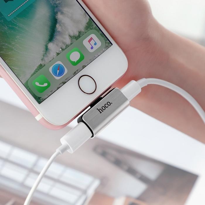 UTGATT1 - HOCO adapter audio 2in1 iPhone Lightning 8-pin
