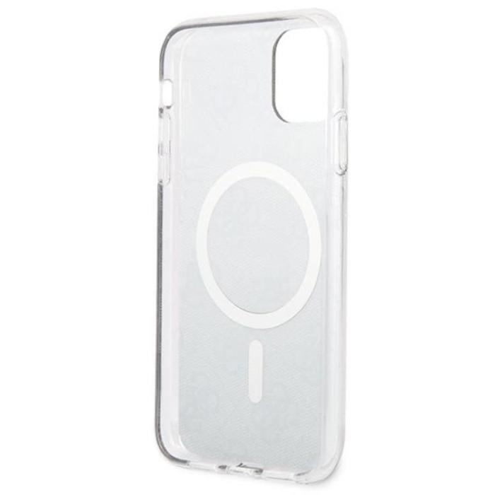 Guess - Guess iPhone 11 Magsafe Skal Print + Trådlös Laddare - Brun