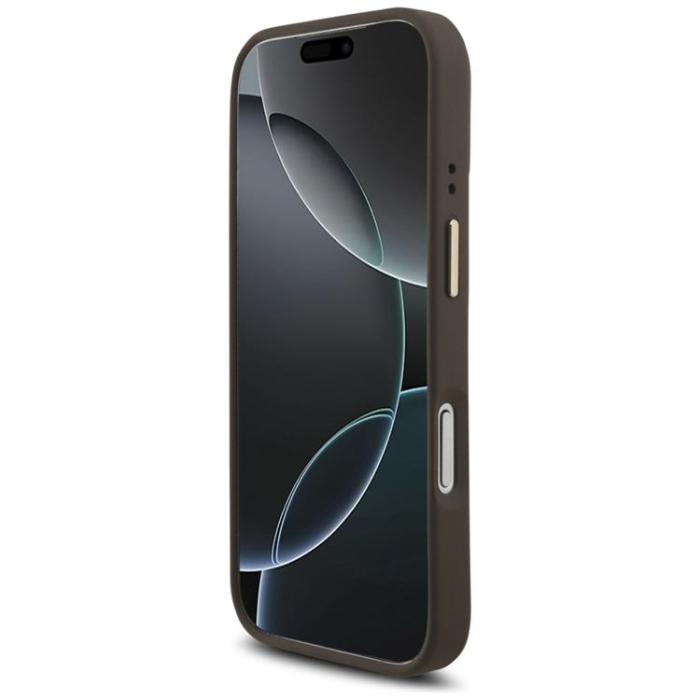 Guess - Guess iPhone 17 Pro Mobilskal 4G Big Classic Logo Big Strap Metal - Brun