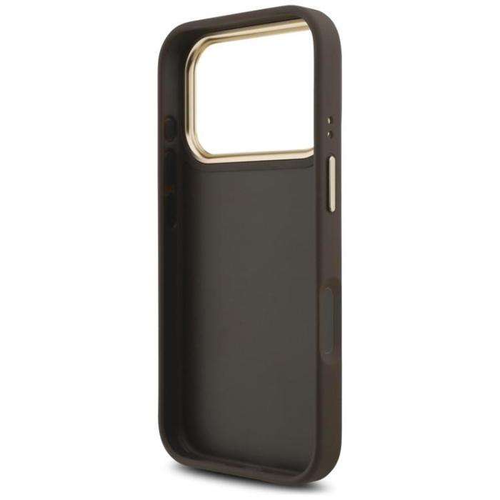 Guess - Guess iPhone 17 Pro Mobilskal 4G Big Classic Logo Big Strap Metal - Brun
