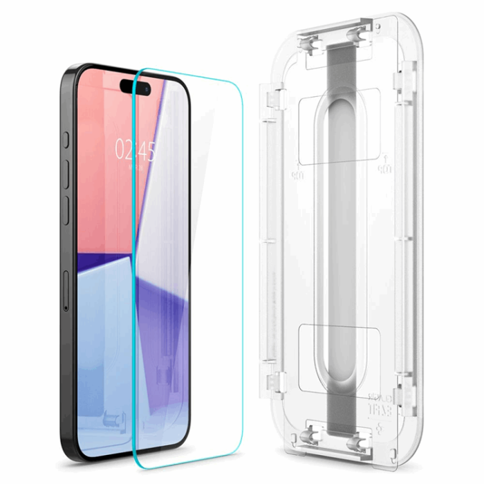 Spigen - [2-Pack] Spigen iPhone 15 Pro Härdat Glas Skärmskydd 'EZ' Fit