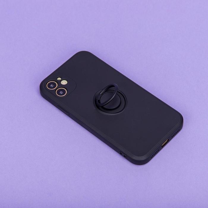 OEM - iPhone 12 Finger Grip-skal Svart Hållbart Skyddande