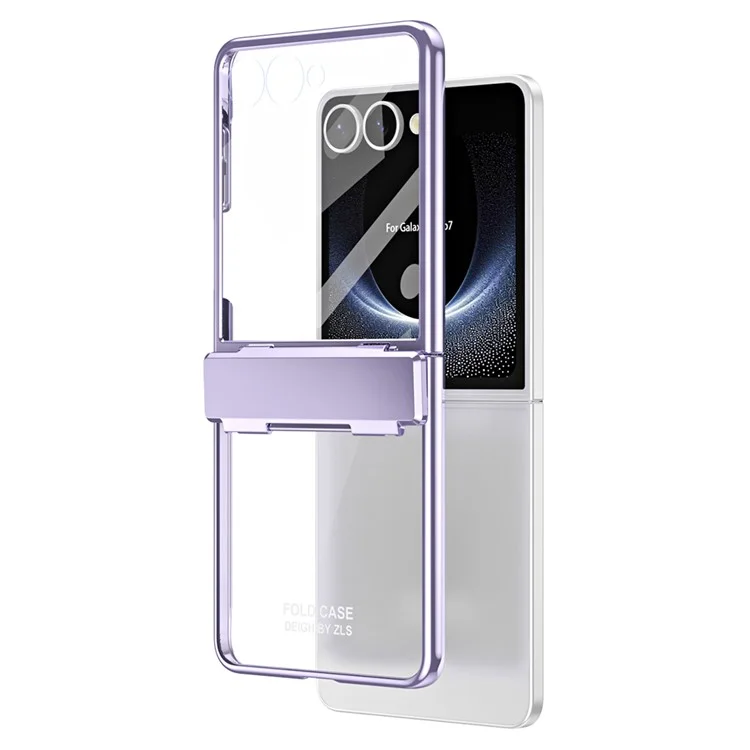 Galaxy Z Flip7 Mobilskal Electroplating med skärmskydd - Lila | 2353 | AlltMobil