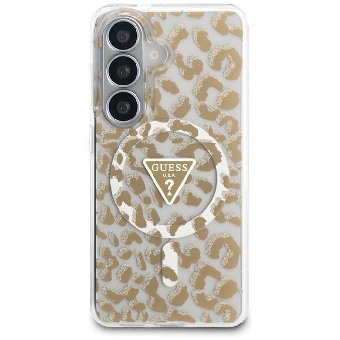 Guess - Guess Mobilskal För Galaxy S26 MagSafe IML Leopard Print Triangle