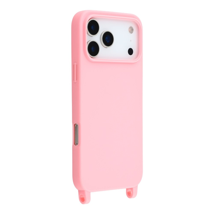 A-One Brand - iPhone 17 Pro Max Mobilskal TPU Shockproof med Lanyard - Rosa