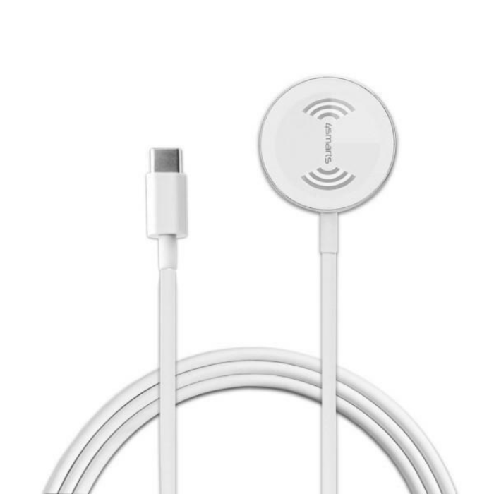 4smarts - 4smarts laddare Apple Watch 2.5W Med USB-C Kable - Vit