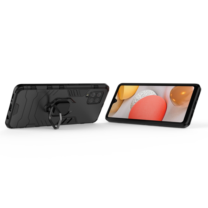 OEM - Ring Armor Skal Galaxy A42 - Svart