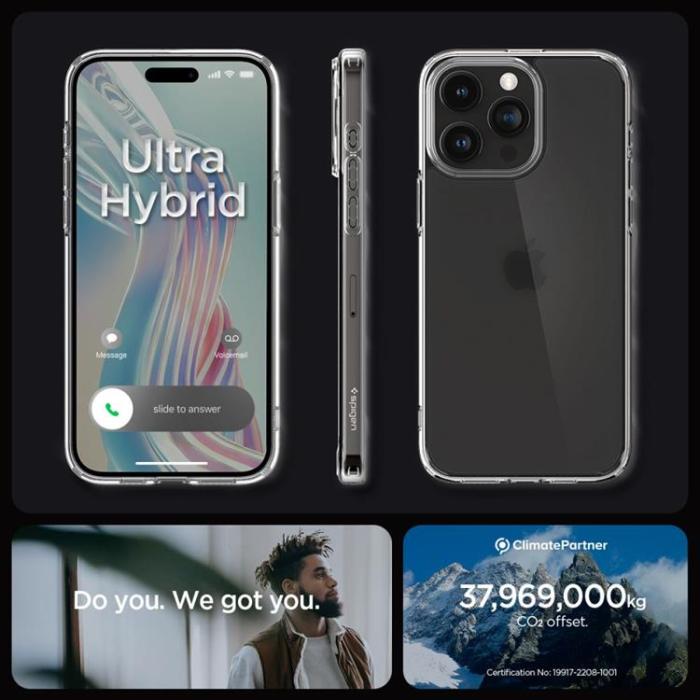 Spigen - Spigen iPhone 15 Pro Mobilskal Ultra Hybrid - Frost Clear
