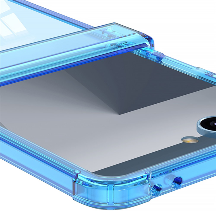 GKK - GKK Galaxy Z Flip 7 Mobilskal MagSafe Airbag Hinge Shockproof - Blå