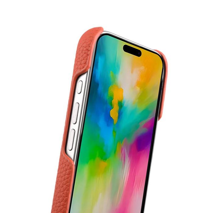 Melkco - MELKCO Mobilskal till iPhone 17 Äkta Läder PC MagSafe Kompatibel Orange