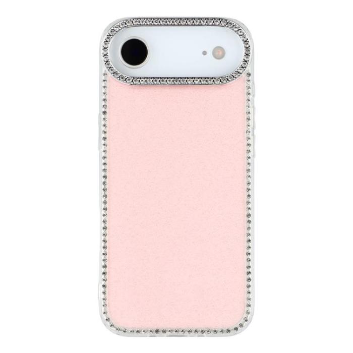 A-One Brand - iPhone Air Mobilskal Rhinestone Edge - Glitter Ljusrosa