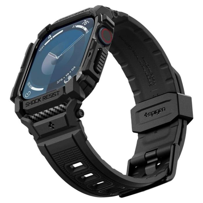 Spigen - Spigen Apple Watch 42mm Series 10 Skal Rugged Armor Pro - Svart